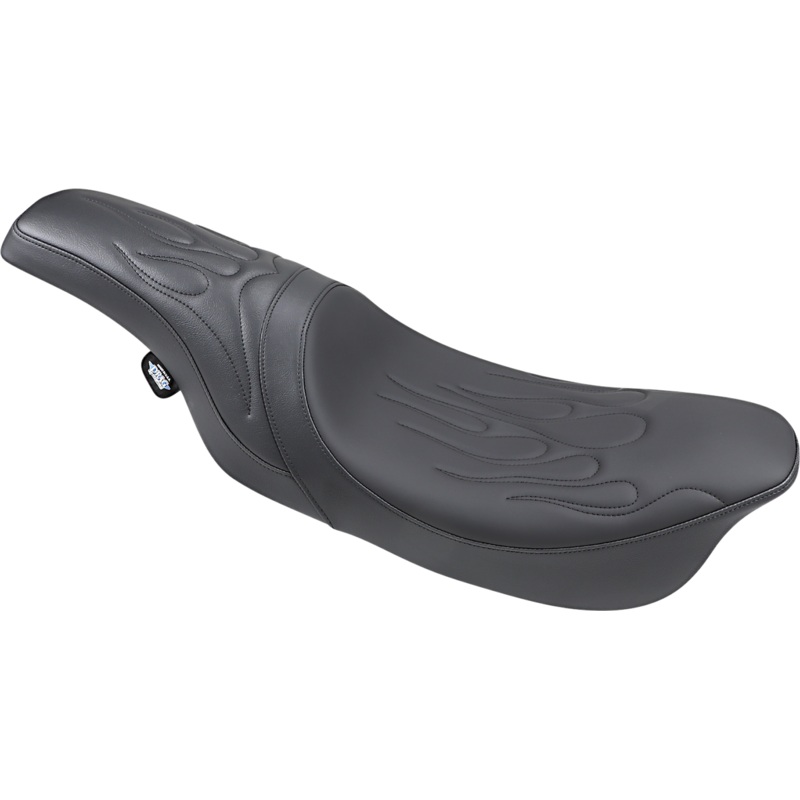 DRAG SPECIALTIES SEATS Predator Seat – Flame Stitched – FLT/HR Predator 2-Up Seat