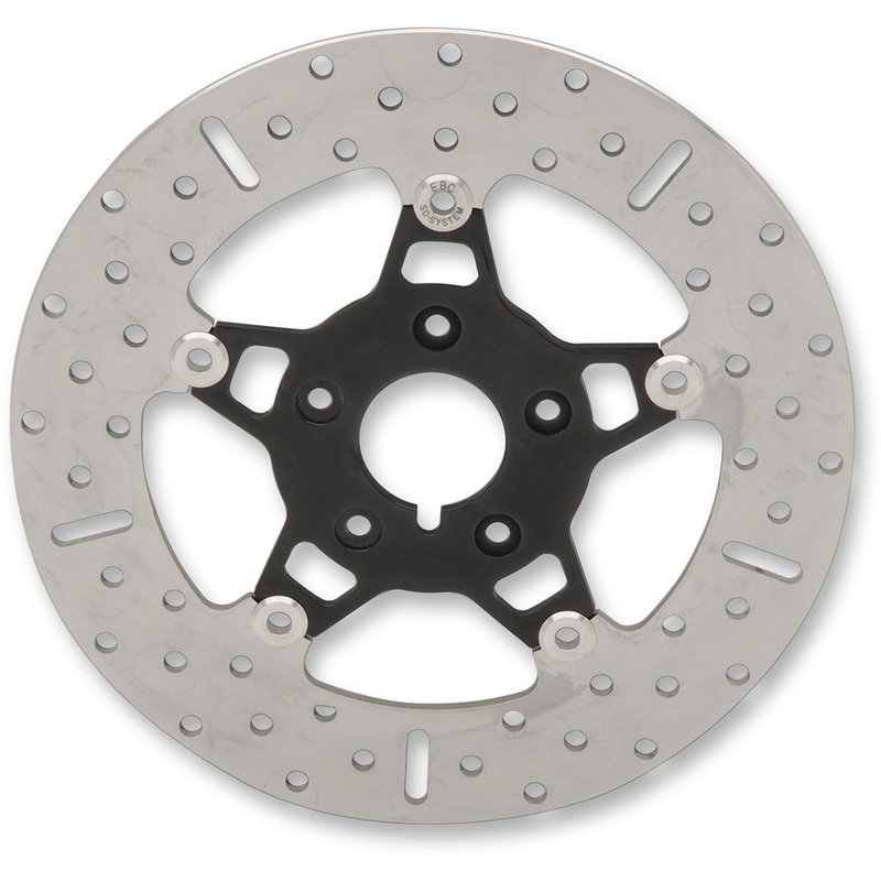 EBC Brake Rotor – Black Carrier – FSD009BLK FSD Series Stainless Steel Front Brake Rotor for Big Twins