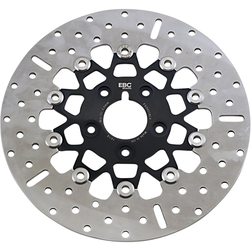 EBC Brake Rotor – Black Carrier – FSD022BLK FSD Series Stainless Steel Front Brake Rotor for Big Twins