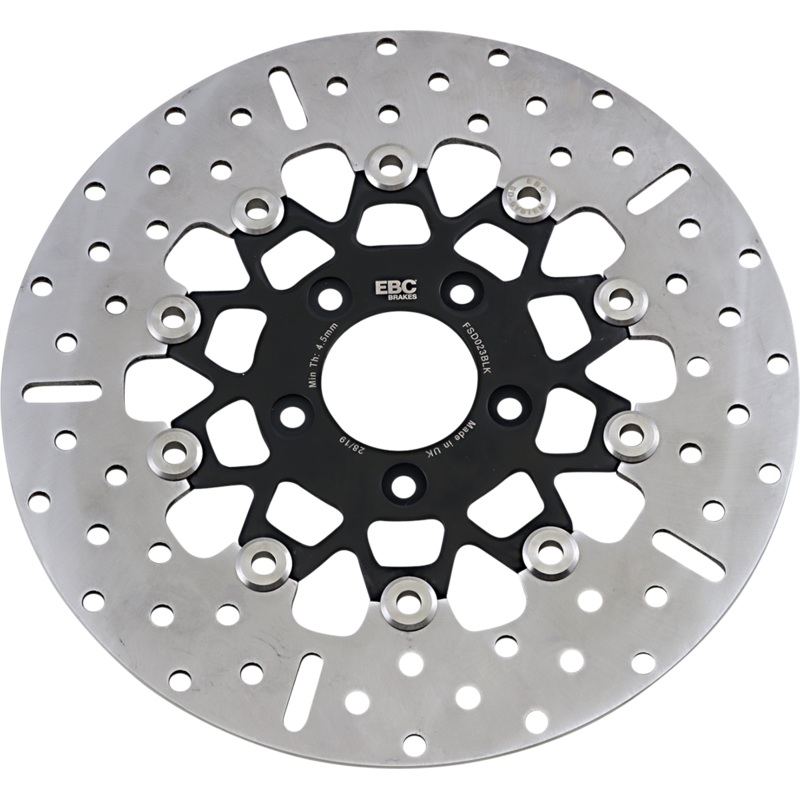 EBC Brake Rotor – Black Carrier – FSD023BLK FSD Series Stainless Steel Front Brake Rotor for Big Twins