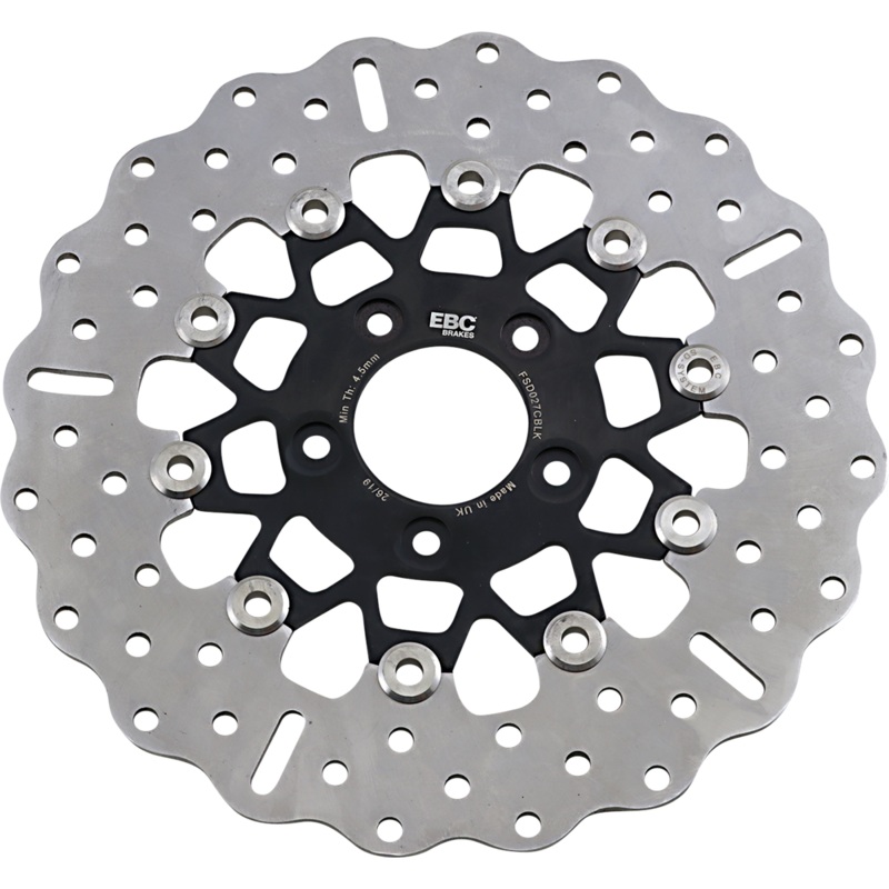 EBC Brake Rotor – Black Carrier – FSD027CBLK FSD Series Stainless Steel Front Brake Rotor for Big Twins
