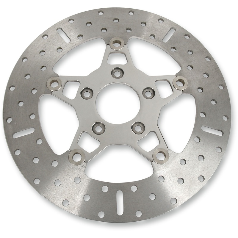 EBC Brake Rotor – Polished Carrier – FSD010 FSD Series Stainless Steel Front Brake Rotor for Big Twins