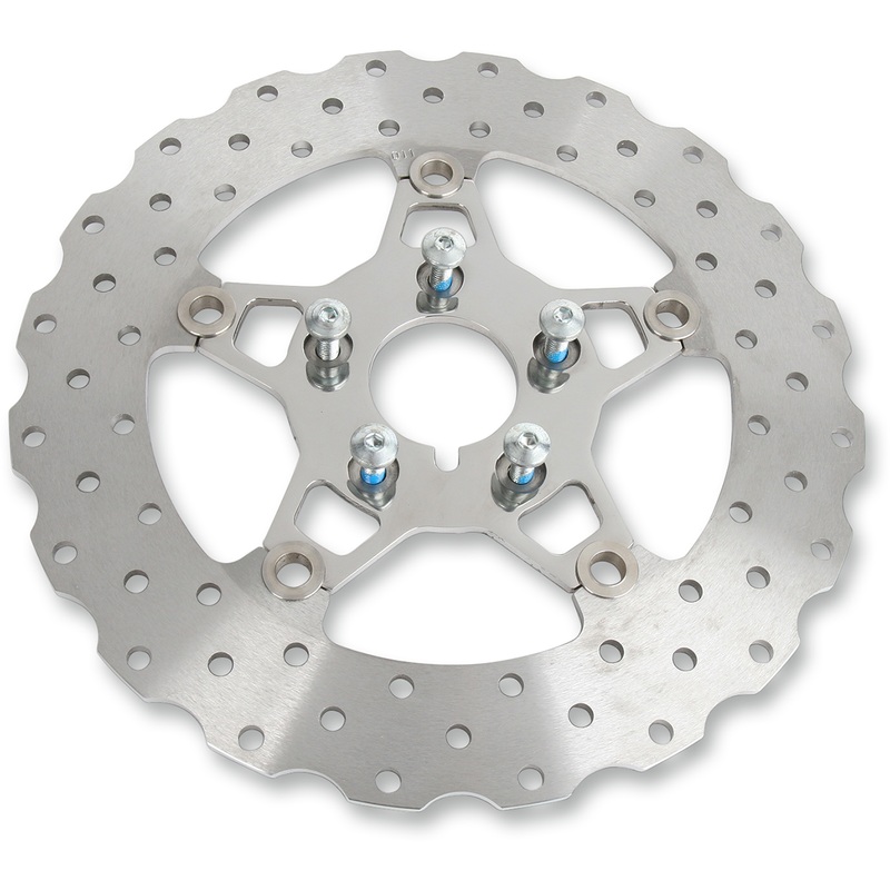 EBC Brake Rotor – Polished Carrier – FSD011C FSD Series Stainless Steel Front Brake Rotor for Big Twins