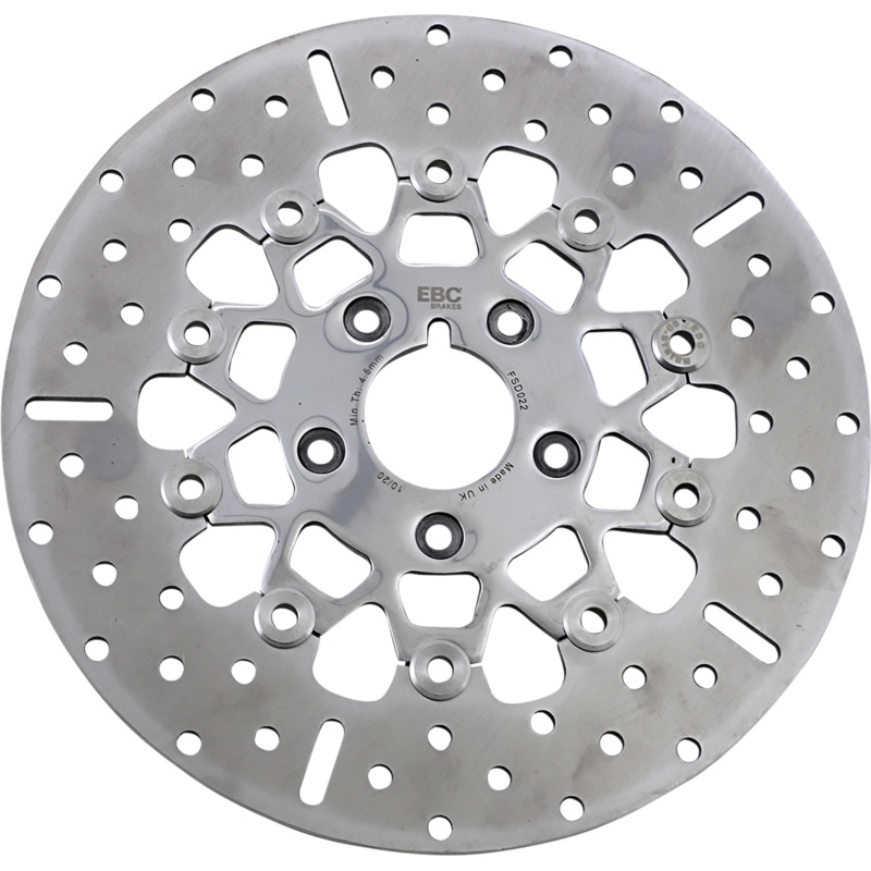 EBC Brake Rotor – Polished Carrier – FSD022 FSD Series Stainless Steel Front Brake Rotor for Big Twins