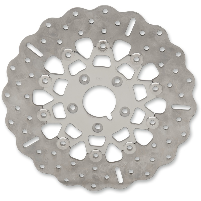 EBC Brake Rotor – Polished Carrier – FSD026C FSD Series Stainless Steel Front Brake Rotor for Big Twins