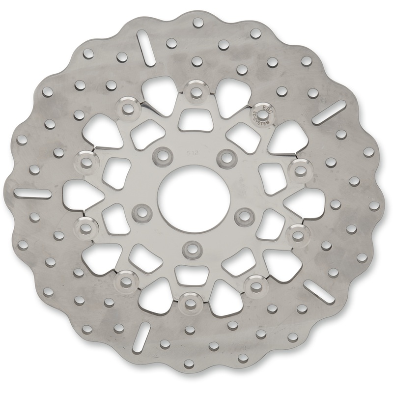 EBC Brake Rotor – Polished Carrier – FSD027C FSD Series Stainless Steel Front Brake Rotor for Big Twins