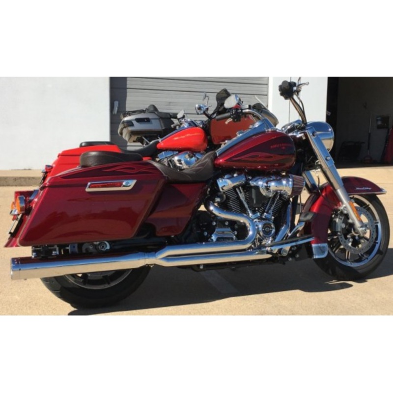 2017-2023 Harley Touring M8 Billet Cat 2:1 Chrome With Chrome Race Caps