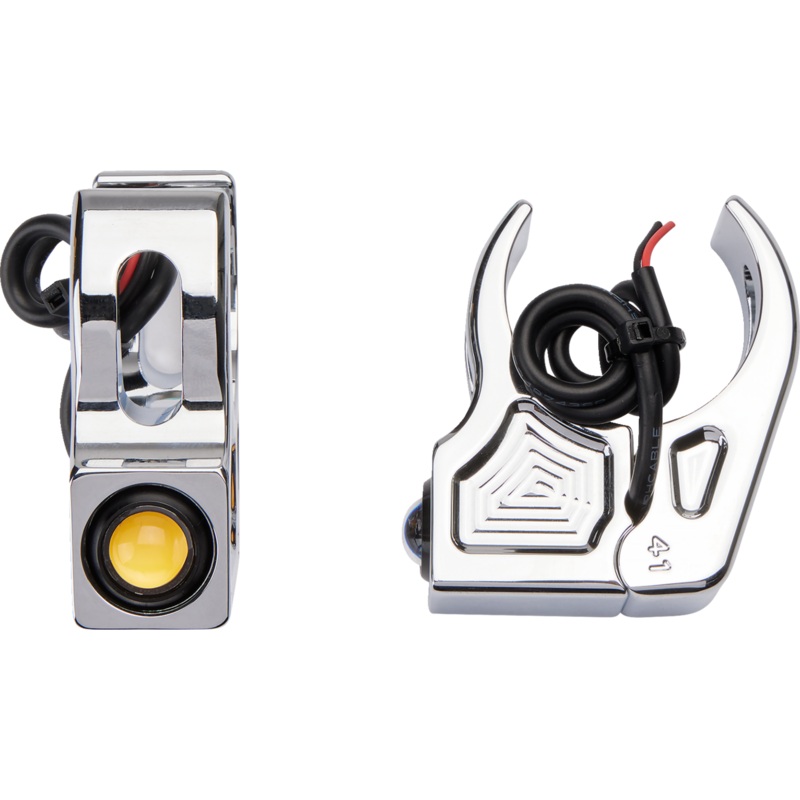 JOKER MACHINE 05-221-3 Turn Signal – Amber Chrome Finish