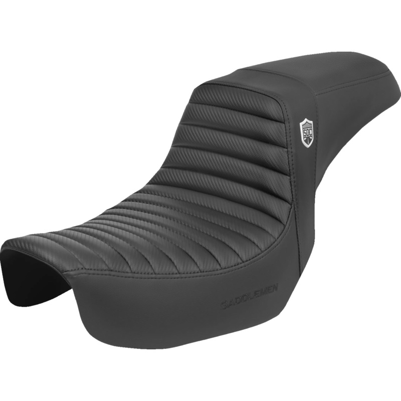 SADDLEMEN Pro Series SDC Performance Seat – w/o Backrest – Tuck-n-Roll/Carbon Fiber – Gripper – Dyna ’06-’17 SC80604T