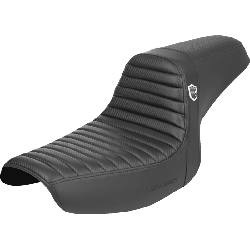 SADDLEMEN Pro Series SDC Performance Seat – w/o Backrest – Tuck-n-Roll/Carbon Fiber – Gripper – FXR ’86-’94 SC88209T