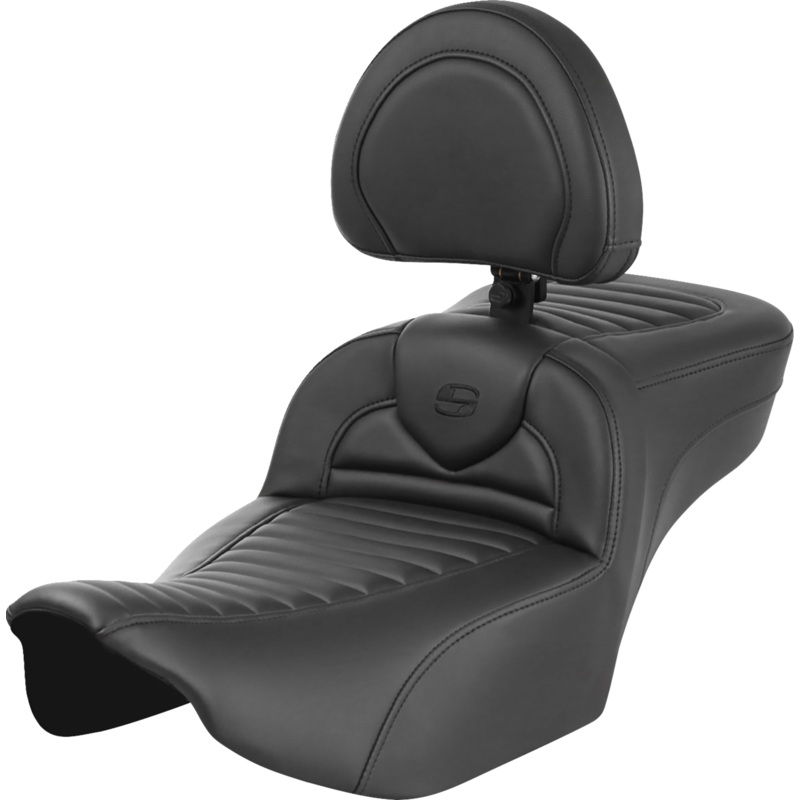 SADDLEMEN Roadsofa* Extended Reach Seat – with Backrest – Tuck-n-Roll – FLTR/FLHX ’23-’24 823-07-203B0
