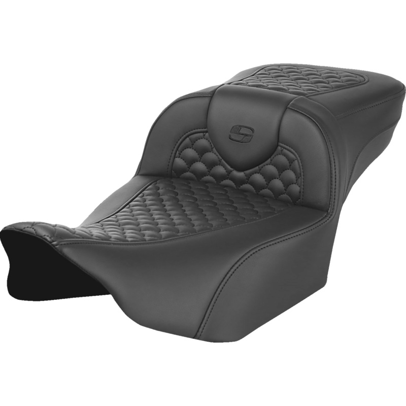 SADDLEMEN Roadsofa* Seat – Scallop Stitch – w/o Backrest – Extended Reach – FLTR/FLHX ’23-’24 823-07-20900