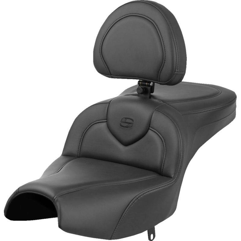 SADDLEMEN Roadsofa* Seat – With Backrest – Black – Indian Pursuit ’22-’24 I22-02-187BR