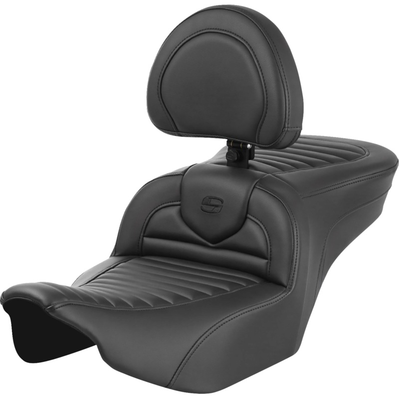 SADDLEMEN Roadsofa* Seat – with Backrest – Tuck-n-Roll – FLTR/FLHX ’23-’24 823-07-202B0