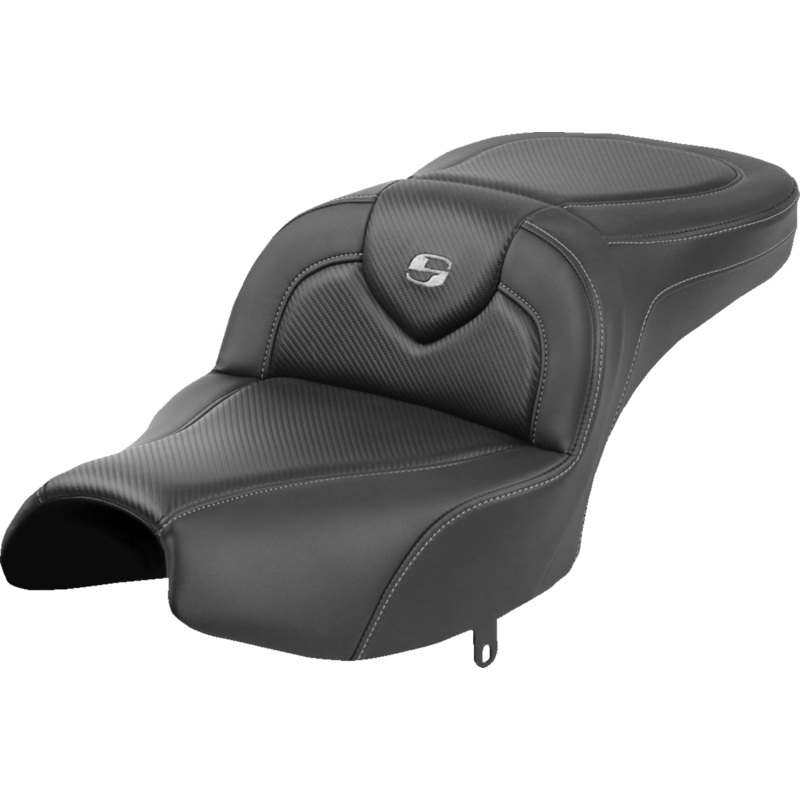 SADDLEMEN Roadsofa* Seat – Without Backrest – Black – Carbon Fiber – Indian Pursuit ’22-’24 I22-02-185