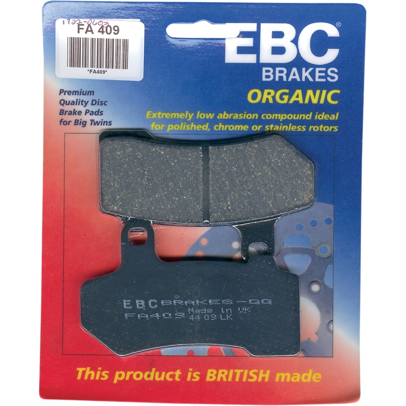 EBC Organic Brake Pads – FA409 Organic Harley/Buell Brake Pads