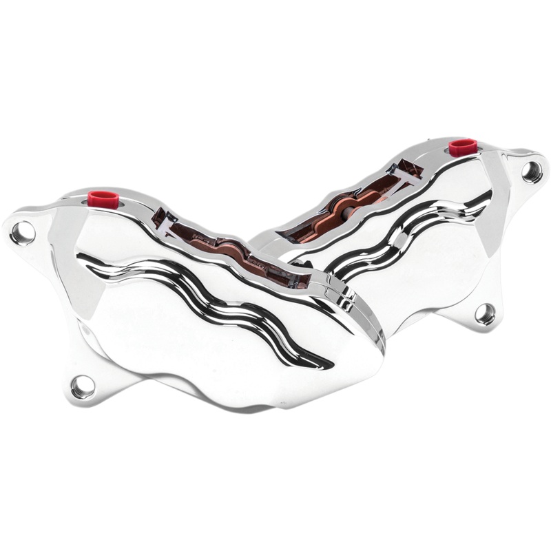 HAWG HALTERS 4-Piston Front Caliper – Dual Disc – Chrome 4-Piston Brake Caliper