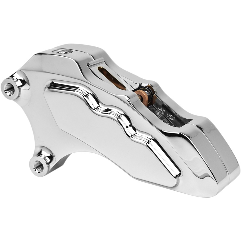 HAWG HALTERS 6-Piston Caliper – Front – Chrome – 13 6-Piston Front Brake Caliper for 13 Rotor