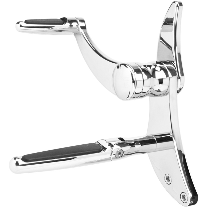 HAWG HALTERS Forward Control – ’14+ FLH – Chrome – Standard – Folding Rubber Inlay Pegs – Solid Lever Forward Control