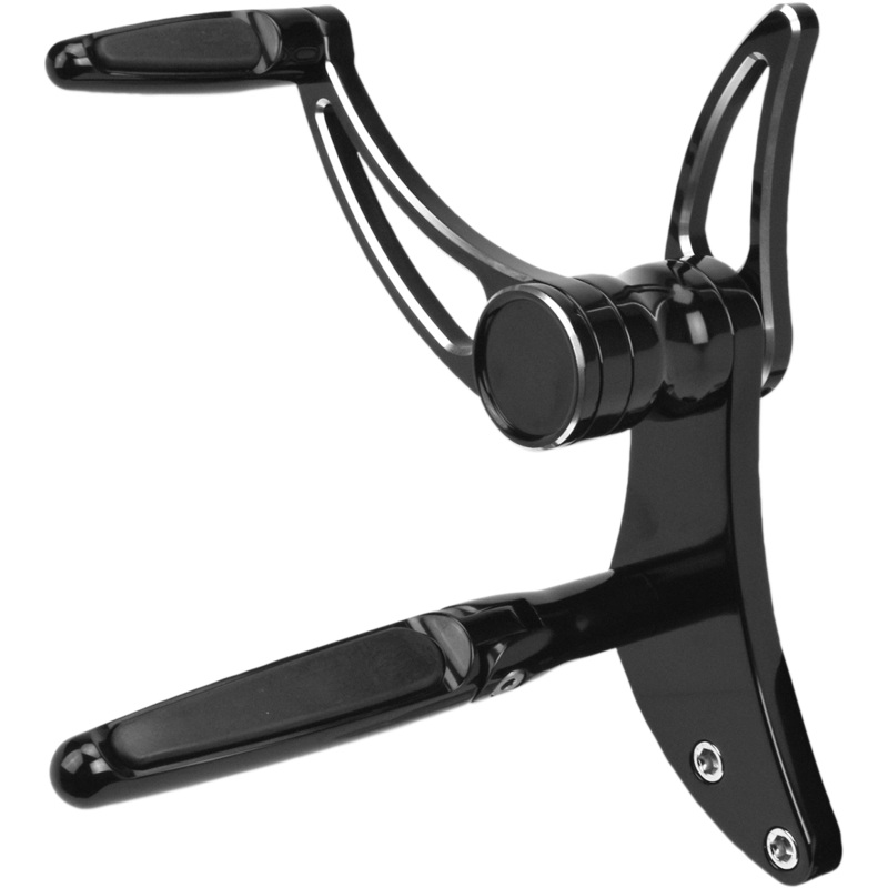 HAWG HALTERS Forward Control – 18+ Softail – Black Anodized – Standard – Folding Rubber Inlay Pegs – Solid Lever Forward Control