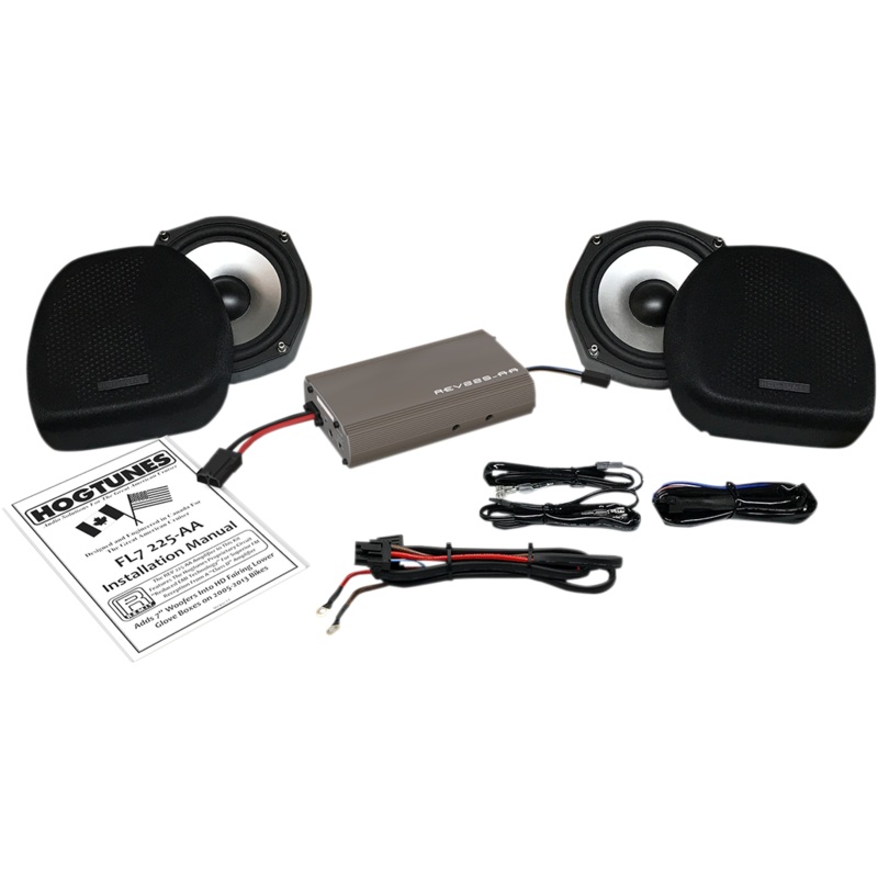 HOGTUNES 7 Woofer/Amp Kit – Lower Fairing 7.0 Fairing Lower Woofer Kit with 225w Amplifier