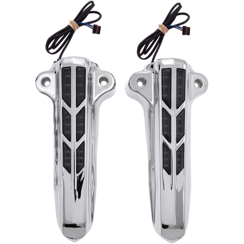 CIRO Forkini Lower Leg Covers – Chrome – With LEDs Forkini Lower Fork Leg Covers  with LED