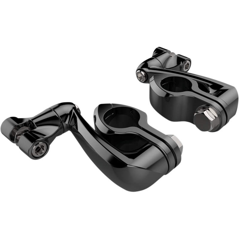CIRO Pinless Clamp – Black – 4 Extension Engine Guard Highway Peg Hingeless Mounting Clamp Kit