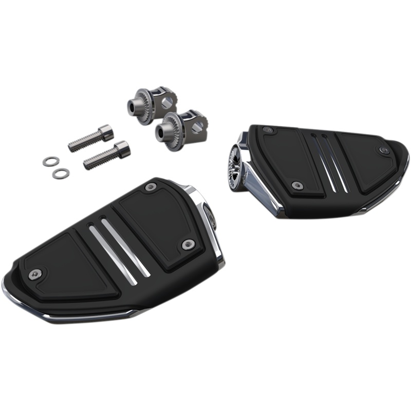 CIRO Twin Rail Footpeg – With Mount – Chrome Twin Rail Footrests