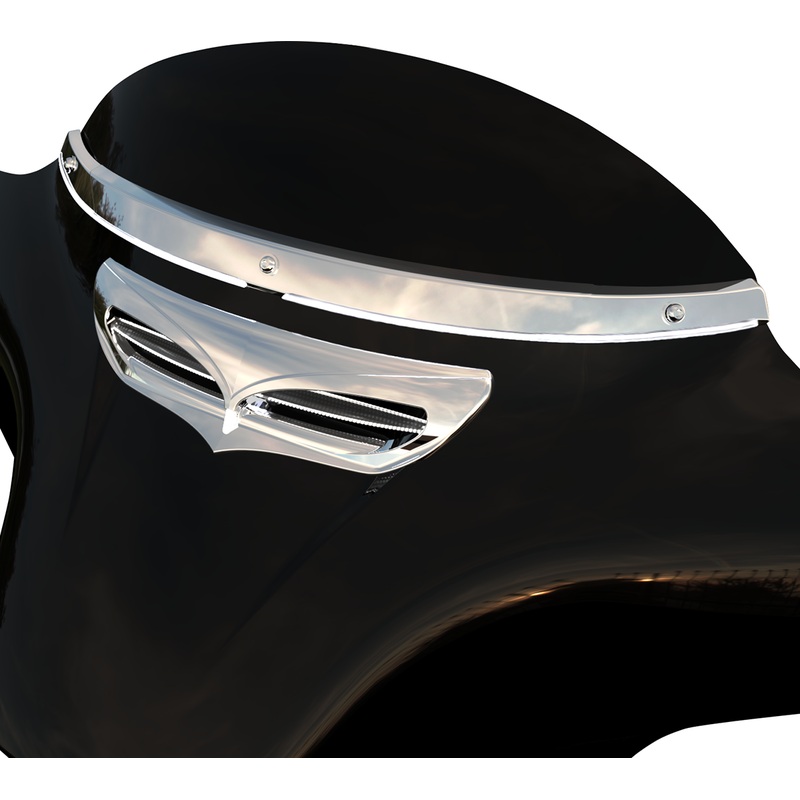 CIRO Windshield Trim – Chrome – FL 14+ Steel Windshield Trim  LED Accent Lights