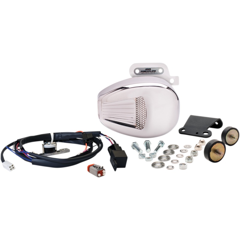 JIMS Forceflow Head Cooler – Chrome – M-Eight Forceflow Cylinder Head Coolers