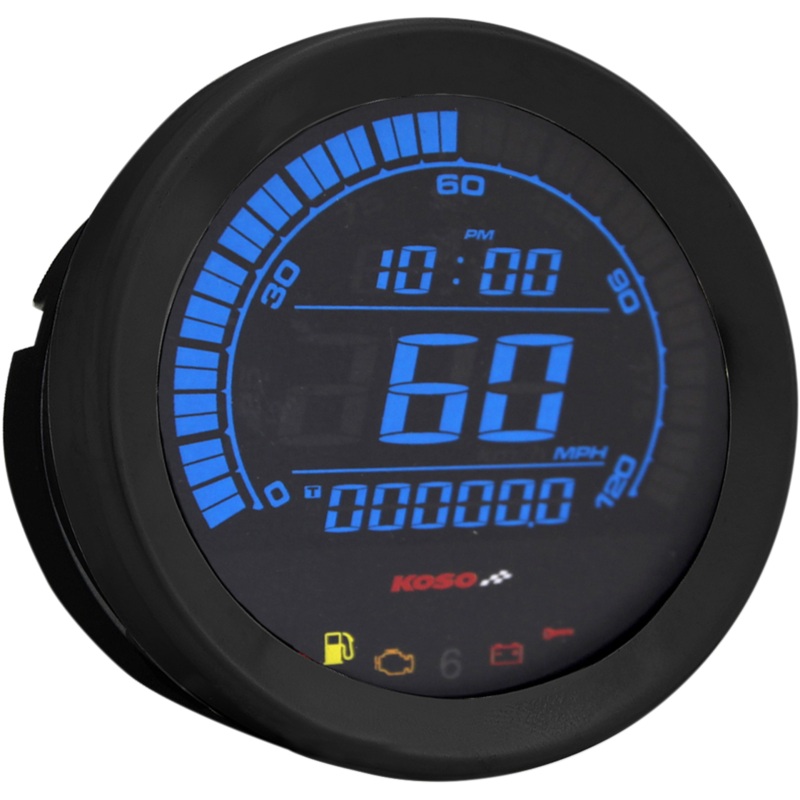 KOSO NORTH AMERICA 4 Speedometer – Black Replacement Gauge