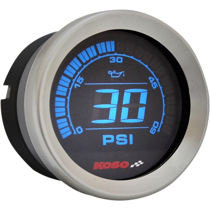 KOSO NORTH AMERICA 2 Oil Pressure Gauge – Chrome Replacement Gauge