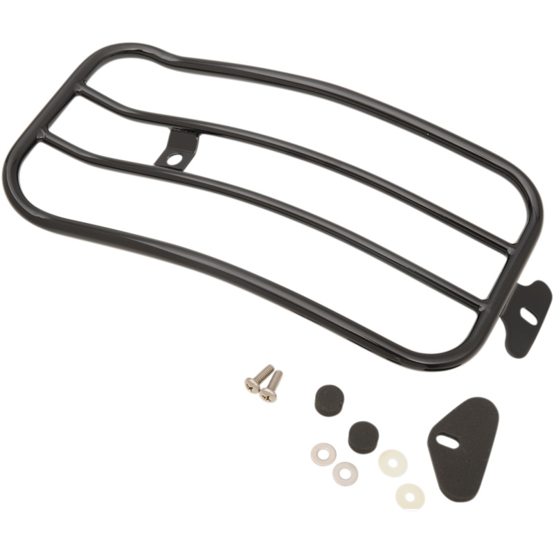 MOTHERWELL Luggage Rack – Gloss Black – Dyna 7 Solo Luggage Rack