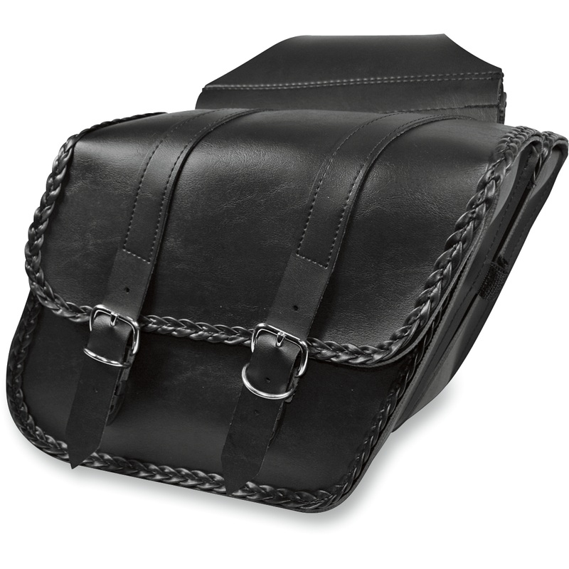WILLIE & MAX LUGGAGE Braided Slant Saddlebag Braided Slant Saddlebags