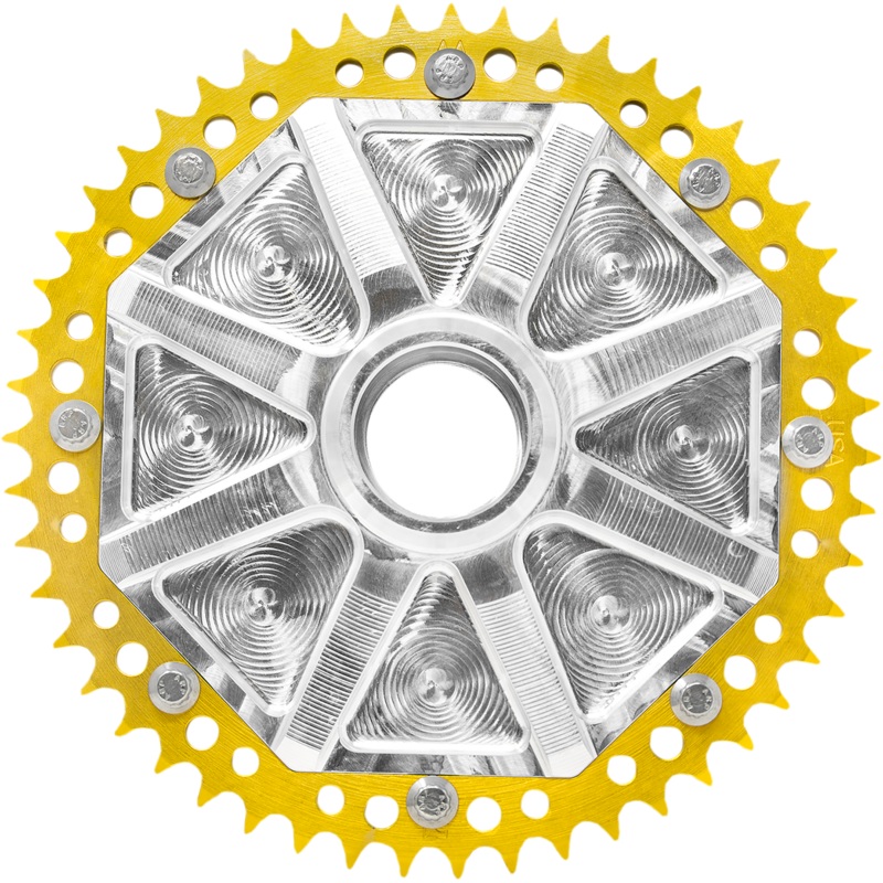 ALLOY ART Cush Drive Carrier – Gold – 53 Tooth Universal Cush Drive Chain Conversion System
