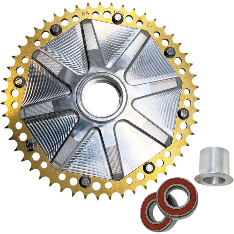 ALLOY ART Cush Drive Sprocket – Gold – 51 Tooth Cush Drive Chain Sprocket