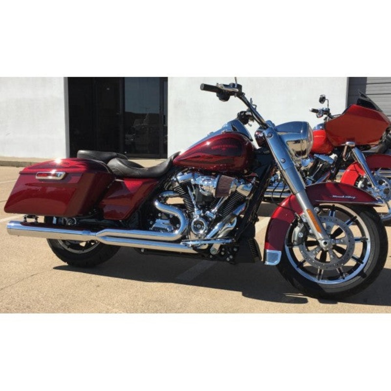 D&D 2017-2023 Harley Touring M8 Billet Cat 2:1 Chrome with Ghost pipe and Angled End Caps