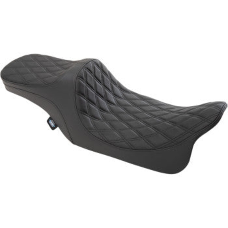 DRAG SPECIALTIES SEATS Predator III 2- Up Seat – Double Diamond – Black – Vinyl