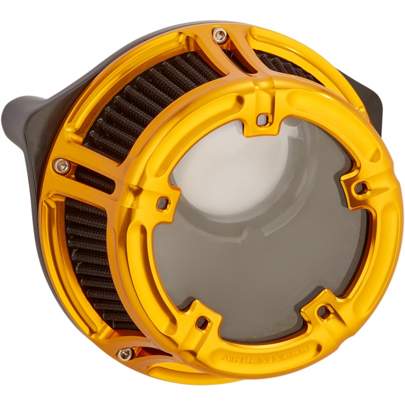 ARLEN NESS Air Cleaner Method 00-17 Twin Cam Gold Method Clear Series Air Cleaner