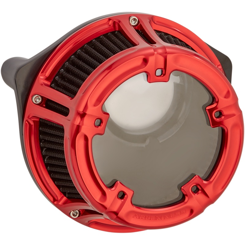 ARLEN NESS Air Cleaner Method 00-17 Twin Cam Red Method Clear Series Air Cleaner