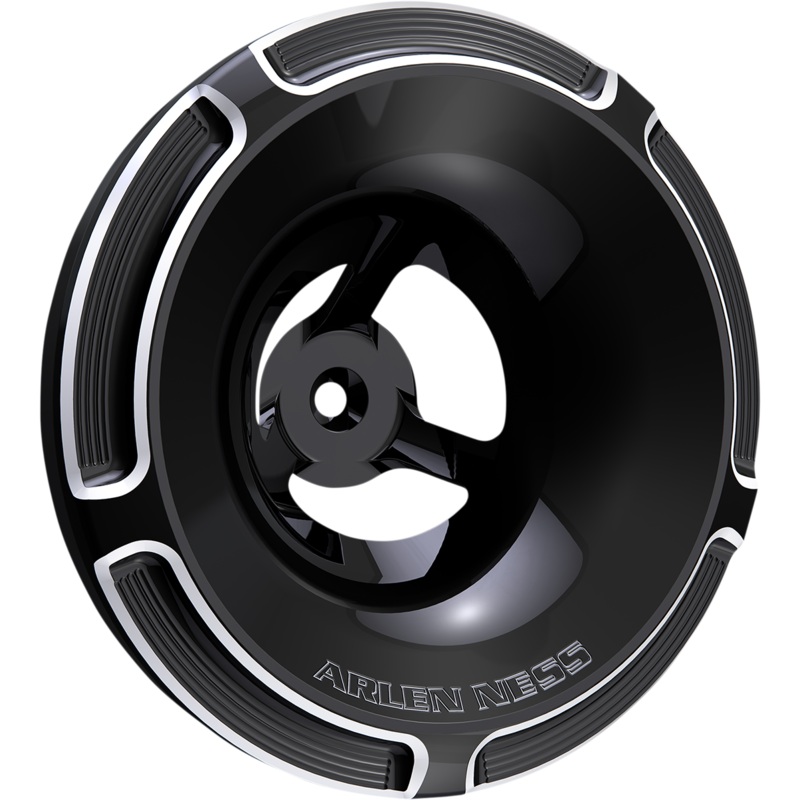 ARLEN NESS Velocity Cover – Beveled – Black Velocity Air Cleaner Cover