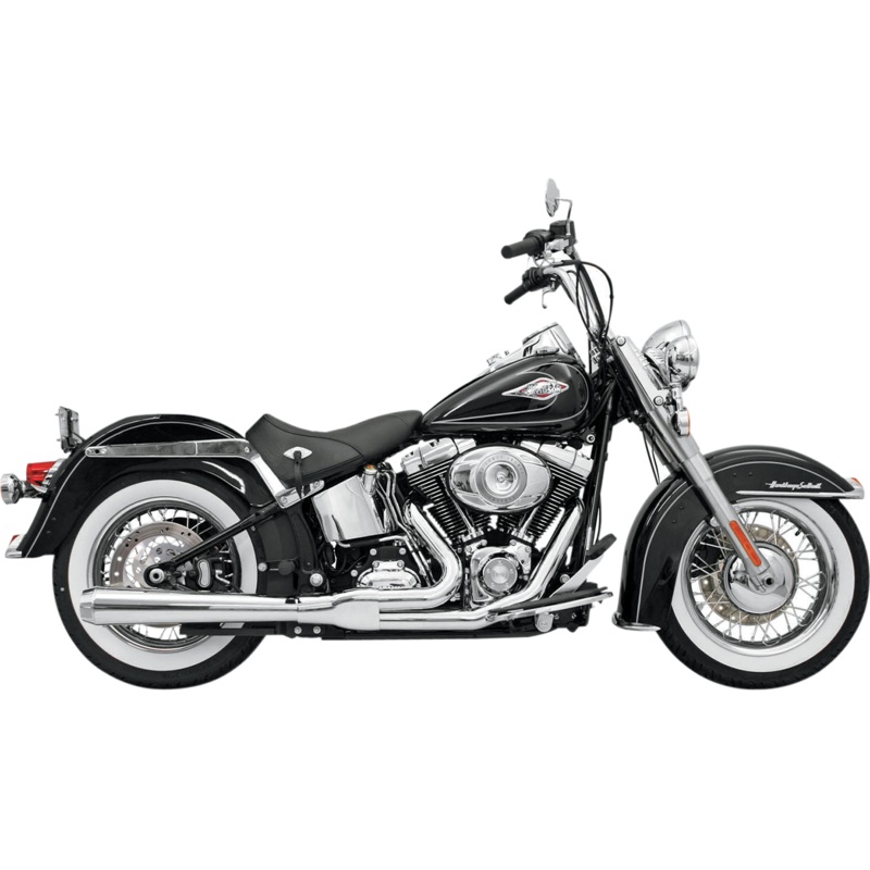 BASSANI XHAUST 2:1 Exhaust – Chrome – Long – Softail Road Rage 2:1 Exhaust System