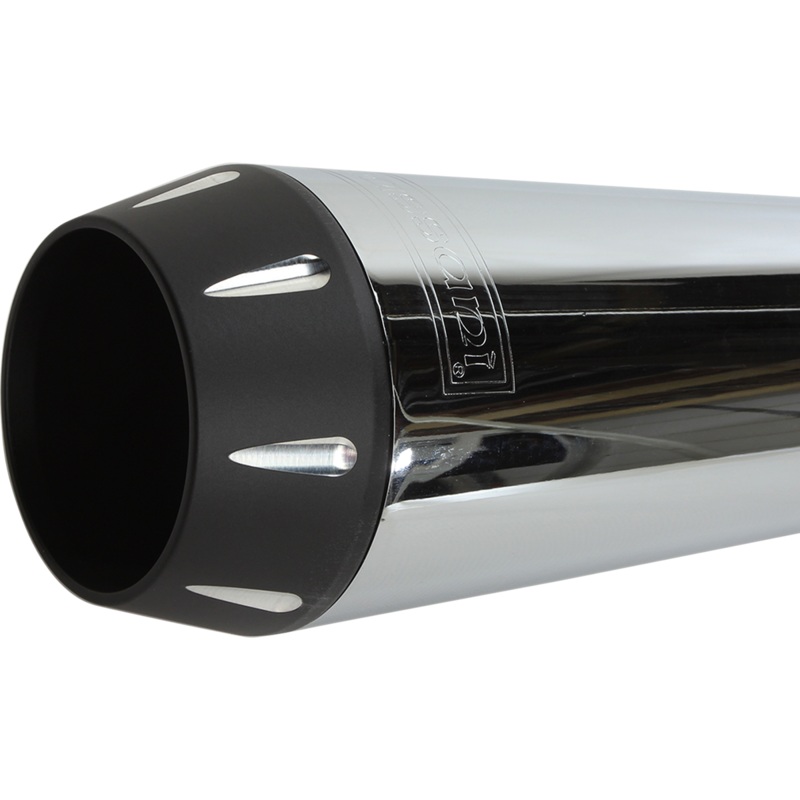 BASSANI XHAUST 2:1 Exhaust – Chrome – Megaphone – Long – ’91-’05 FXD Road Rage 2:1 Exhaust System