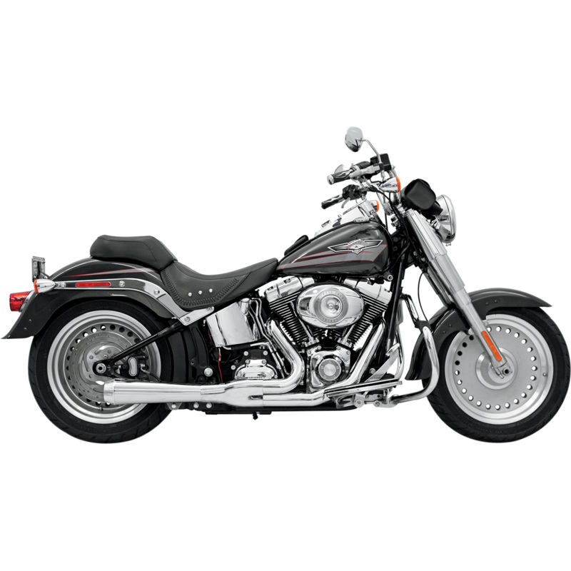 BASSANI XHAUST 2:1 Exhaust – Chrome – Short – Softail Road Rage 2:1 Exhaust System