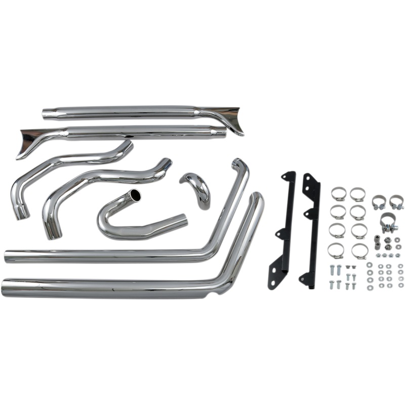 BASSANI XHAUST Fishtail Exhaust – 33 – Softail Fishtail True Dual Exhaust System  without Baffles