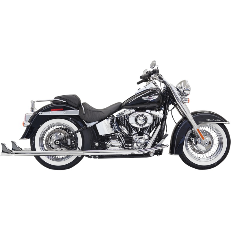 BASSANI XHAUST Fishtail Exhaust with Baffle – 36 – Softail Fishtail True Dual Exhaust System  with Baffles