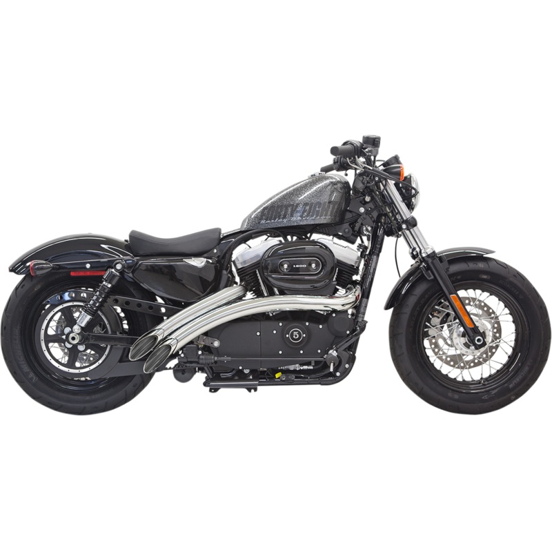 BASSANI XHAUST Radial Sweeper Exhaust – Chrome – Chrome  – ’14-’19 XL Radial Sweeper Exhaust