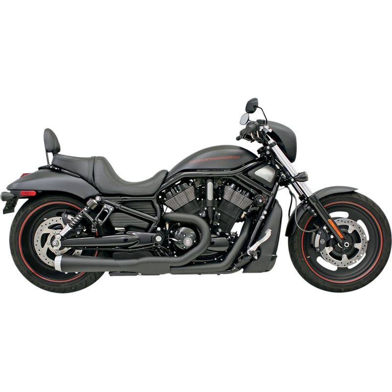 BASSANI XHAUST Road Rage 2:1 Exhaust – Black Road Rage 2:1 V-Rod Exhaust
