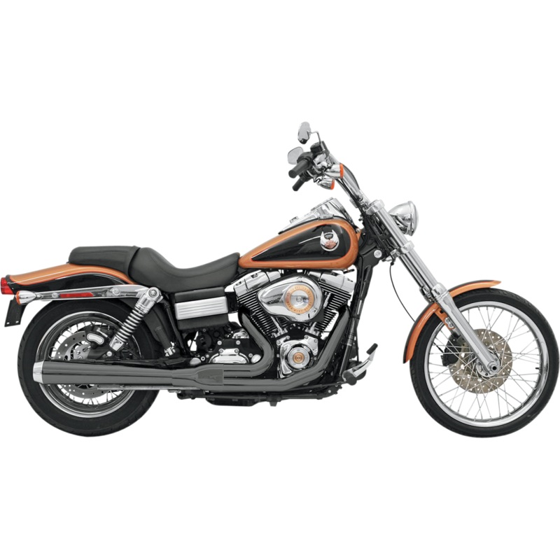 BASSANI XHAUST Road Rage Exhaust – Black – Long – ’06-’17 FXD Road Rage 2:1 Exhaust System