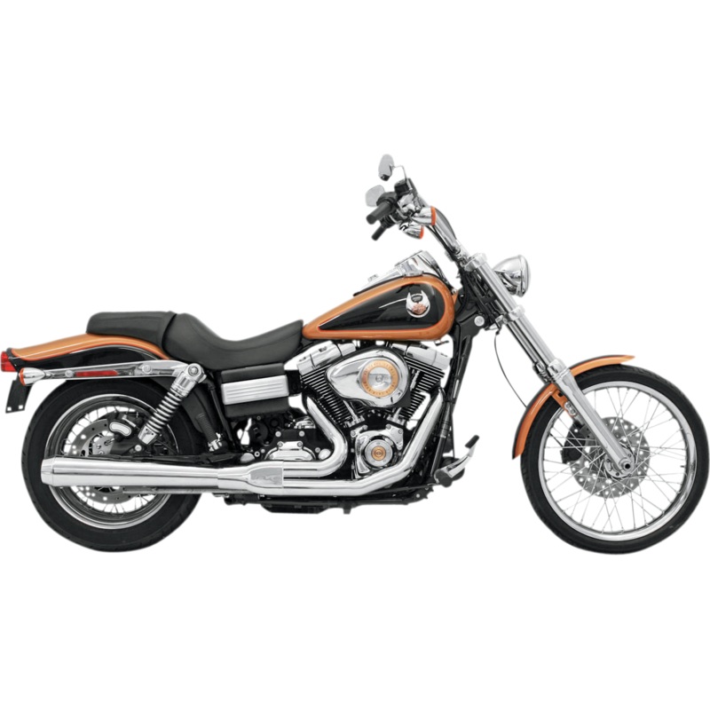 BASSANI XHAUST Road Rage Exhaust – Chrome – Long – ’06-’17 FXD Road Rage 2:1 Exhaust System